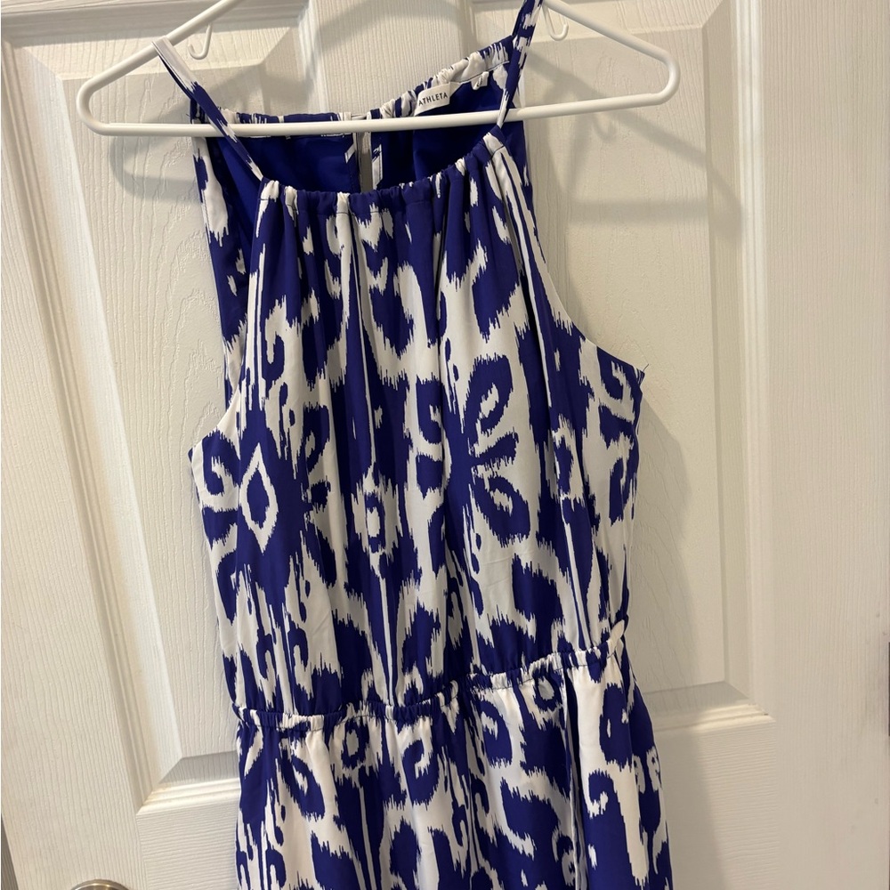 Athleta White and Blue Printed‎ Dress